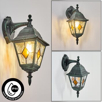 Naofe Wandlamp voor buiten, Wandlamp Groen, Zwart, 1-licht