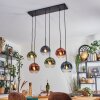 Koyoto Hanglamp, Kogellampje, Hanglamp Blauw, Groen, Duidelijk, Koperkleurig, 6-lichts