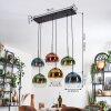 Koyoto Hanglamp, Kogellampje, Hanglamp Blauw, Goud, Groen, Duidelijk, Koperkleurig, 6-lichts