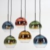 Koyoto Hanglamp, Kogellampje, Hanglamp Blauw, Goud, Groen, Duidelijk, Koperkleurig, 6-lichts