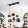 Koyoto Hanglamp, Kogellampje, Hanglamp Blauw, Goud, Groen, Koperkleurig, 6-lichts