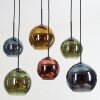 Koyoto Hanglamp, Kogellampje, Hanglamp Blauw, Goud, Groen, Koperkleurig, 6-lichts