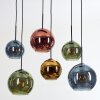Koyoto Hanglamp, Kogellampje, Hanglamp Blauw, Goud, Groen, Koperkleurig, 6-lichts