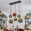 Koyoto Hanglamp, Kogellampje, Hanglamp Blauw, Goud, Groen, Koperkleurig, 6-lichts