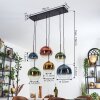 Koyoto Hanglamp, Kogellampje, Hanglamp Blauw, Goud, Groen, Duidelijk, Koperkleurig, 6-lichts