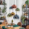 Koyoto Hanglamp, Kogellampje, Hanglamp Blauw, Goud, Groen, Duidelijk, Koperkleurig, 6-lichts