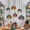 Koyoto Hanglamp, Kogellampje, Hanglamp Blauw, Goud, Groen, Duidelijk, Koperkleurig, 6-lichts