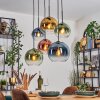 Koyoto Hanglamp, Kogellampje, Hanglamp Blauw, Goud, Groen, Duidelijk, Koperkleurig, 6-lichts