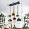 Koyoto Hanglamp, Kogellampje, Hanglamp Blauw, Goud, Groen, Duidelijk, Koperkleurig, 6-lichts