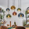 Koyoto Hanglamp, Kogellampje, Hanglamp Blauw, Goud, Groen, Duidelijk, Koperkleurig, 6-lichts