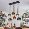 Koyoto Hanglamp, Kogellampje, Hanglamp Blauw, Goud, Groen, Duidelijk, Koperkleurig, 6-lichts