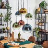 Koyoto Hanglamp, Kogellampje, Hanglamp Blauw, Goud, Groen, Duidelijk, Koperkleurig, 6-lichts