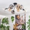 Koyoto Plafondlamp, Kogellampje 85 cm Amber, Duidelijk, Rookkleurig, 8-lichts