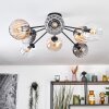 Koyoto Plafondlamp, Kogellampje 85 cm Amber, Duidelijk, Rookkleurig, 8-lichts