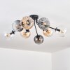 Koyoto Plafondlamp, Kogellampje 85 cm Amber, Duidelijk, Rookkleurig, 8-lichts