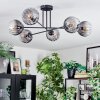 Koyoto Plafondlamp, Kogellampje 78 cm Duidelijk, Rookkleurig, 6-lichts