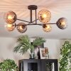 Koyoto Plafondlamp, Kogellampje 78 cm Amber, Duidelijk, Rookkleurig, 6-lichts