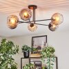 Koyoto Plafondlamp, Kogellampje 78 cm Amber, Duidelijk, Rookkleurig, 6-lichts