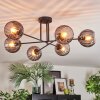 Koyoto Plafondlamp, Kogellampje 78 cm Rookkleurig, 6-lichts
