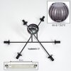 Koyoto Plafondlamp, Kogellampje 78 cm Rookkleurig, 6-lichts