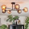 Koyoto Plafondlamp, Kogellampje 78 cm Amber, Rookkleurig, 6-lichts