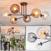 Koyoto Plafondlamp, Kogellampje 78 cm Amber, Duidelijk, Rookkleurig, 6-lichts