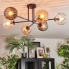 Koyoto Plafondlamp, Kogellampje 78 cm Amber, Duidelijk, Rookkleurig, 6-lichts