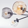 Koyoto Plafondlamp, Kogellampje 78 cm Amber, Duidelijk, Rookkleurig, 6-lichts