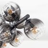 Koyoto Plafondlamp, Kogellampje Duidelijk, Rookkleurig, 10-lichts