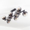 Koyoto Plafondlamp, Kogellampje Duidelijk, Rookkleurig, 10-lichts