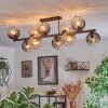 Koyoto Plafondlamp, Kogellampje Amber, Duidelijk, Rookkleurig, 10-lichts