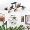 Koyoto Plafondlamp, Kogellampje Amber, Duidelijk, Rookkleurig, 10-lichts