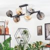 Koyoto Plafondlamp, Kogellampje Amber, Duidelijk, Rookkleurig, 10-lichts