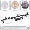 Koyoto Plafondlamp, Kogellampje Amber, Duidelijk, Rookkleurig, 10-lichts