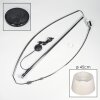 Bassagoda Staande lamp, Booglampen Chroom, Zwart, 1-licht, Stoffen kap
