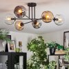 Ripoll Plafondlamp, Kogellampje Amber, Duidelijk, Rookkleurig, 6-lichts