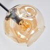 Ripoll Plafondlamp, Kogellampje Amber, Duidelijk, Rookkleurig, 6-lichts