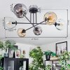 Ripoll Plafondlamp, Kogellampje Amber, Duidelijk, Rookkleurig, 6-lichts