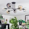 Ripoll Plafondlamp, Kogellampje Amber, Duidelijk, Rookkleurig, 6-lichts