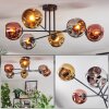 Ripoll Plafondlamp, Kogellampje Chroom, Goud, Koperkleurig, Rookkleurig, 6-lichts