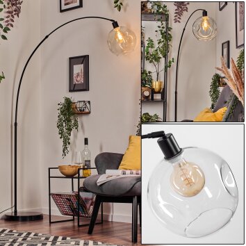 Ripoll Staande lamp, Booglampen Zwart, 1-licht