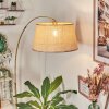 Sabadim Staande lamp, Booglampen Messing, Zwart, 1-licht, Stoffen lampenkap