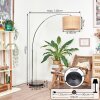 Cavaca Staande lamp, Booglampen Chroom, Zwart, 1-licht