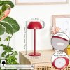 Laken Buiten tafellamp, Badkamerlamp, Tafellamp LED Red, 1-licht