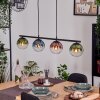 Gastor Hanglamp, Kogellampje, Hanglamp Blauw, Groen, Duidelijk, Koperkleurig, 4-lichts