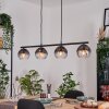 Koyoto Hanglamp, Kogellampje, Hanglamp Duidelijk, Rookkleurig, 4-lichts