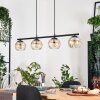 Koyoto Hanglamp, Kogellampje, Hanglamp Amber, Duidelijk, 4-lichts
