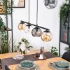 Koyoto Hanglamp, Kogellampje, Hanglamp Amber, Duidelijk, Rookkleurig, 4-lichts