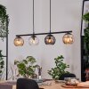 Koyoto Hanglamp, Kogellampje, Hanglamp Amber, Duidelijk, Rookkleurig, 4-lichts
