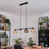 Koyoto Hanglamp, Kogellampje, Hanglamp Amber, Duidelijk, Rookkleurig, 4-lichts